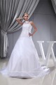 Sleeveless Satin Fine Netting Spaghetti Straps Beaded Wedding Dresses 2030386 Sleeveless Satin Fine Netting Spaghetti Straps Beaded Wedding Dresses 2030386