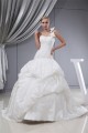 Ball Gown One-Shoulder Sleeveless Satin Lace Fine Netting Wedding Dresses 2030387 Ball Gown One-Shoulder Sleeveless Satin Lace Fine Netting Wedding Dresses 2030387