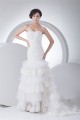 Trumpet/Mermaid Sleeveless Satin Lace Fine Netting Strapless Wedding Dresses 2030388