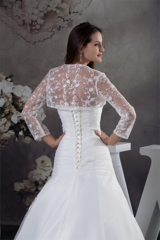 A-Line Strapless Sleeveless Satin Lace Organza Wedding Dresses 2030389 A-Line Strapless Sleeveless Satin Lace Organza Wedding Dresses 2030389