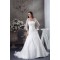 A-Line Strapless Sleeveless Satin Lace Organza Wedding Dresses 2030389