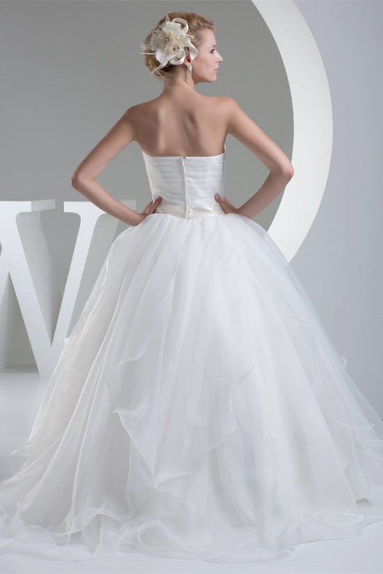 Ball Gown Sleeveless Satin Organza Sweetheart Wedding Dresses 2030394 Ball Gown Sleeveless Satin Organza Sweetheart Wedding Dresses 2030394
