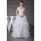 Sleeveless Satin Organza Sequined Lace Portrait Wedding Dresses 2030395
