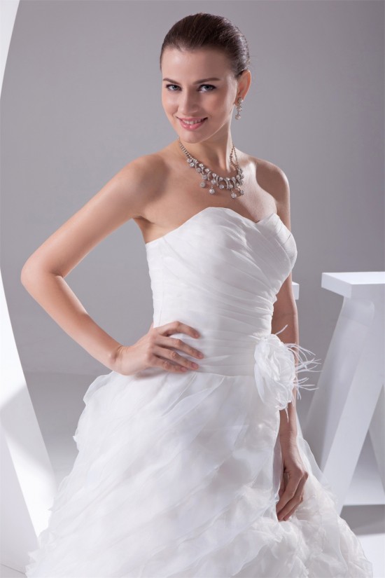 Sleeveless Satin Organza Sweetheart A-Line Best Wedding Dresses 2030396 Sleeveless Satin Organza Sweetheart A-Line Best Wedding Dresses 2030396