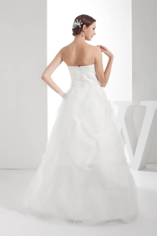 Sleeveless Satin Organza Sweetheart A-Line Sweet Wedding Dresses 2030397 Sleeveless Satin Organza Sweetheart A-Line Sweet Wedding Dresses 2030397