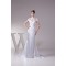 Trumpet/Mermaid High Neck Lace Silk like Satin Fine Netting Wedding Dresses 2030400