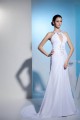 Sheath/Column Spaghetti Straps Beaded Chiffon Wedding Dresses 2030401