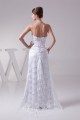 Sleeveless Sheath/Column Square Lace Silk like Satin Wedding Dresses 2030402 Sleeveless Sheath/Column Square Lace Silk like Satin Wedding Dresses 2030402