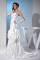 Sleeveless Sheath/Column Sweetheart Silk like Satin Sweet Wedding Dresses 2030403