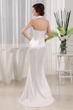 Mermaid/Trumpet Sleeveless Silk like Satin Wedding Dresses 2030404