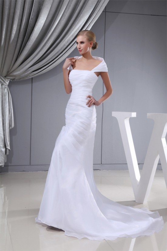 Sleeveless Square Sheath/Column Satin Organza Sweet Wedding Dresses 2030408 Sleeveless Square Sheath/Column Satin Organza Sweet Wedding Dresses 2030408