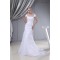 Sleeveless Square Sheath/Column Satin Organza Sweet Wedding Dresses 2030408