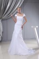 Sleeveless Square Sheath/Column Satin Organza Sweet Wedding Dresses 2030408 Sleeveless Square Sheath/Column Satin Organza Sweet Wedding Dresses 2030408