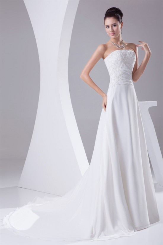 A-Line Sleeveless Strapless Lace Wedding Dresses 2030409 A-Line Sleeveless Strapless Lace Wedding Dresses 2030409