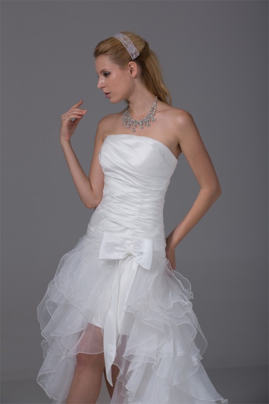 A-Line Satin Organza Taffeta Sleeveless Strapless Wedding Dresses 2030410 A-Line Satin Organza Taffeta Sleeveless Strapless Wedding Dresses 2030410