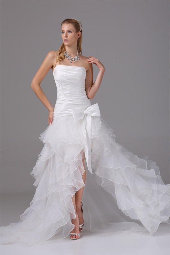 A-Line Satin Organza Taffeta Sleeveless Strapless Wedding Dresses 2030410 A-Line Satin Organza Taffeta Sleeveless Strapless Wedding Dresses 2030410