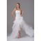 A-Line Satin Organza Taffeta Sleeveless Strapless Wedding Dresses 2030410