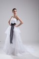 A-Line Satin Organza Sleeveless Strapless Wedding Dresses 2030411