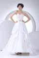 A-Line Satin Taffeta Sleeveless Strapless Wedding Dresses 2030412