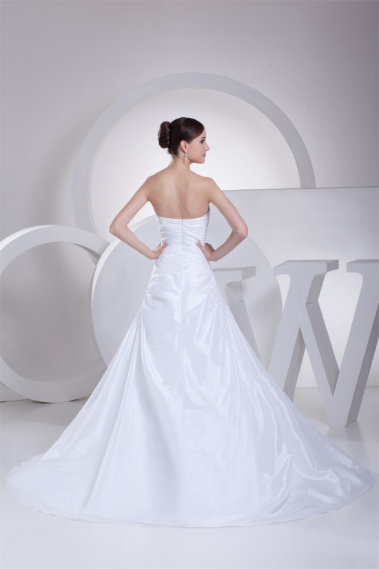 A-Line Strapless Satin Taffeta Lace New Arrival Wedding Dresses 2030416 A-Line Strapless Satin Taffeta Lace New Arrival Wedding Dresses 2030416