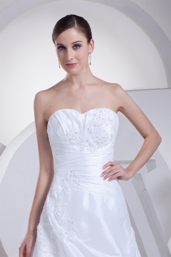 A-Line Strapless Satin Taffeta Lace New Arrival Wedding Dresses 2030416 A-Line Strapless Satin Taffeta Lace New Arrival Wedding Dresses 2030416