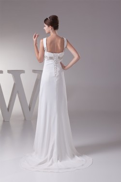 Sleeveless Straps Chiffon Silk like Satin Sweet Wedding Dresses Maternity Wedding Dresses 2030418