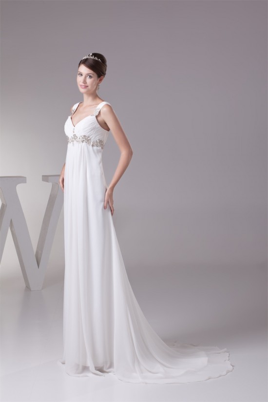 Sleeveless Straps Chiffon Silk like Satin Sweet Wedding Dresses Maternity Wedding Dresses 2030418 Sleeveless Straps Chiffon Silk like Satin Sweet Wedding Dresses Maternity Wedding Dresses 2030418
