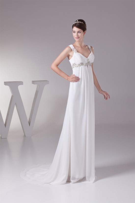 Sleeveless Straps Chiffon Silk like Satin Sweet Wedding Dresses Maternity Wedding Dresses 2030418 Sleeveless Straps Chiffon Silk like Satin Sweet Wedding Dresses Maternity Wedding Dresses 2030418