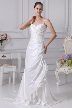 Trumpet/Mermaid Spaghetti Strap Lace Wedding Dresses 2030419