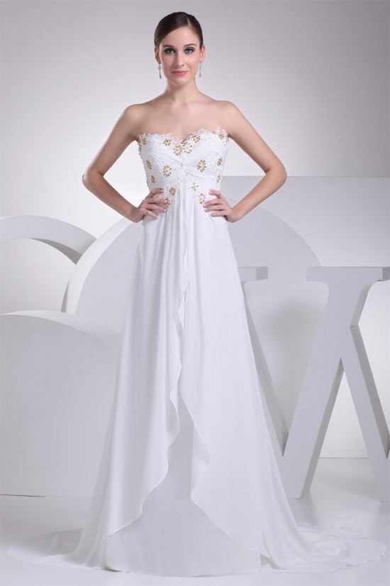 A-Line Sleeveless Sweetheart Chiffon Beaded Lace Wedding Dresses 2030422 A-Line Sleeveless Sweetheart Chiffon Beaded Lace Wedding Dresses 2030422