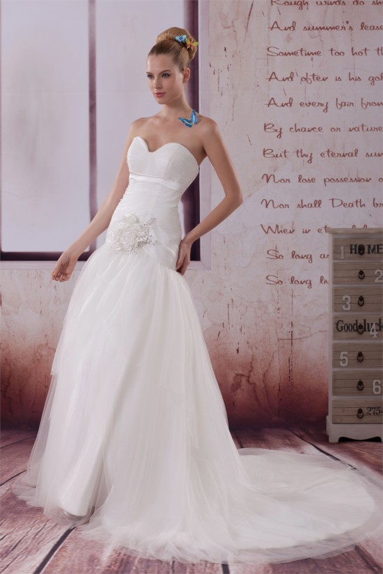 Sleeveless Sweetheart Satin Silk like Satin Fine Netting Best Wedding Dresses 2030428 Sleeveless Sweetheart Satin Silk like Satin Fine Netting Best Wedding Dresses 2030428