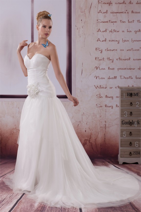 Sleeveless Sweetheart Satin Silk like Satin Fine Netting Best Wedding Dresses 2030428 Sleeveless Sweetheart Satin Silk like Satin Fine Netting Best Wedding Dresses 2030428