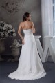 Sheath/Column Sleeveless Sweetheart Chiffon Lace Silk like Satin Best Wedding Dresses 2030429