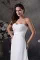 Sheath/Column Sleeveless Sweetheart Chiffon Lace Silk like Satin Best Wedding Dresses 2030429