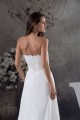 Sheath/Column Sleeveless Sweetheart Chiffon Lace Silk like Satin Best Wedding Dresses 2030429