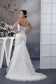 Sleeveless Sweetheart Sheath/Column Satin Lace Wedding Dresses 2030431