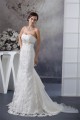 Sleeveless Sweetheart Sheath/Column Satin Lace Wedding Dresses 2030431