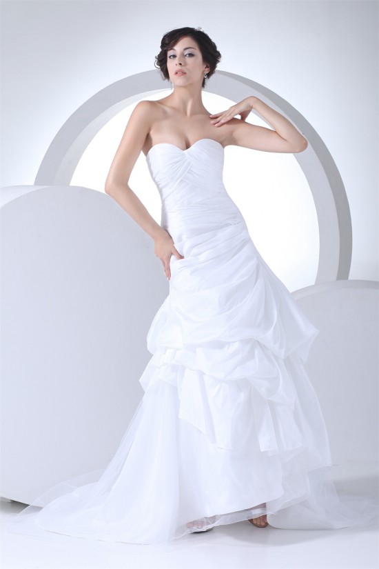 Sleeveless Sweetheart Taffeta Netting A-Line Best Wedding Dresses 2030432 Sleeveless Sweetheart Taffeta Netting A-Line Best Wedding Dresses 2030432