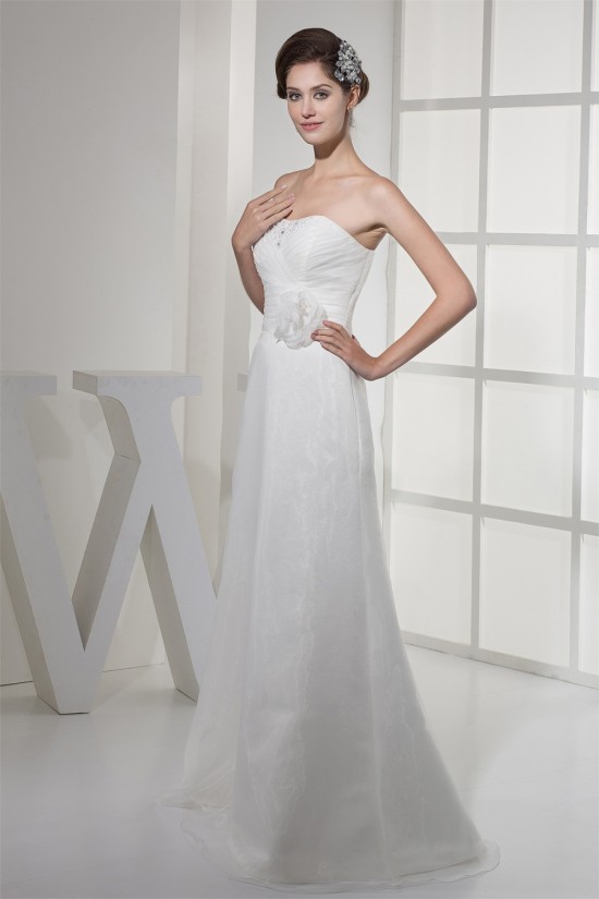 Soft Sweetheart A-Line Satin Organza Sleeveless New Arrival Wedding Dresses 2030434 Soft Sweetheart A-Line Satin Organza Sleeveless New Arrival Wedding Dresses 2030434