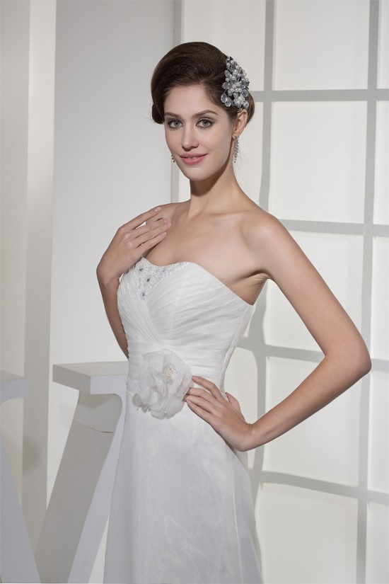 Soft Sweetheart A-Line Satin Organza Sleeveless New Arrival Wedding Dresses 2030434 Soft Sweetheart A-Line Satin Organza Sleeveless New Arrival Wedding Dresses 2030434