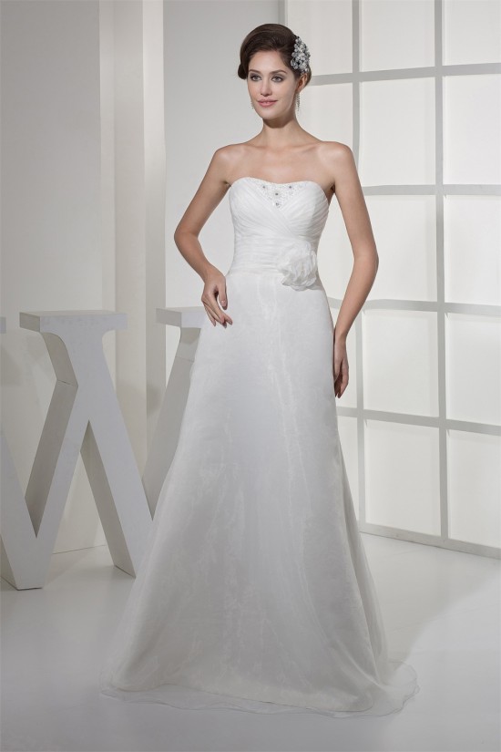 Soft Sweetheart A-Line Satin Organza Sleeveless New Arrival Wedding Dresses 2030434 Soft Sweetheart A-Line Satin Organza Sleeveless New Arrival Wedding Dresses 2030434