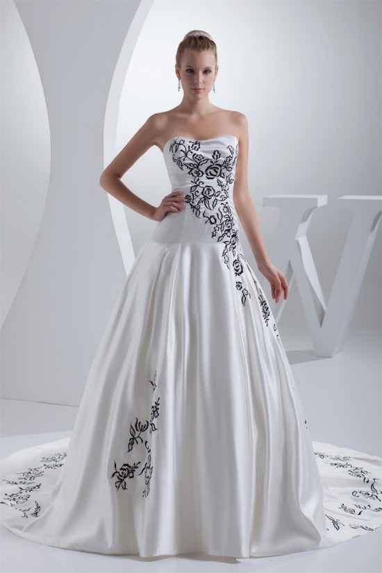 A-Line Soft Sweetheart Sleeveless Satin Wedding Dresses with Color 2030437 A-Line Soft Sweetheart Sleeveless Satin Wedding Dresses with Color 2030437