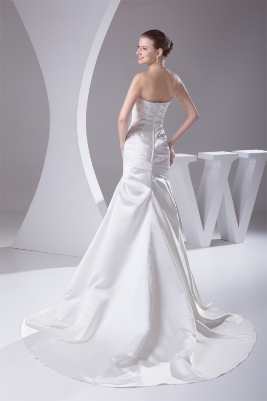 A-Line Soft Sweetheart Sleeveless Satin Most Beautiful Wedding Dresses 2030439 A-Line Soft Sweetheart Sleeveless Satin Most Beautiful Wedding Dresses 2030439