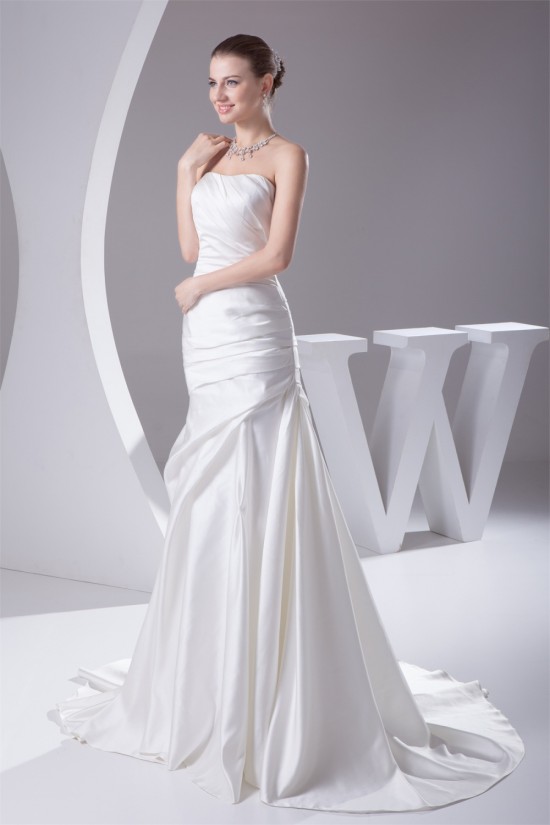 A-Line Soft Sweetheart Sleeveless Satin Most Beautiful Wedding Dresses 2030439 A-Line Soft Sweetheart Sleeveless Satin Most Beautiful Wedding Dresses 2030439