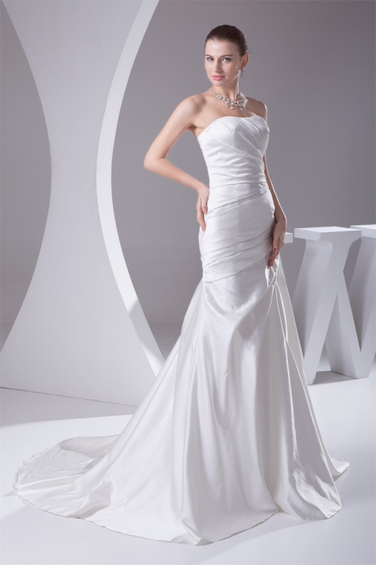 A-Line Soft Sweetheart Sleeveless Satin Most Beautiful Wedding Dresses 2030439 A-Line Soft Sweetheart Sleeveless Satin Most Beautiful Wedding Dresses 2030439