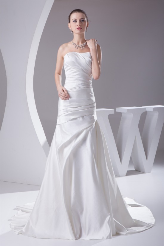 A-Line Soft Sweetheart Sleeveless Satin Most Beautiful Wedding Dresses 2030439 A-Line Soft Sweetheart Sleeveless Satin Most Beautiful Wedding Dresses 2030439