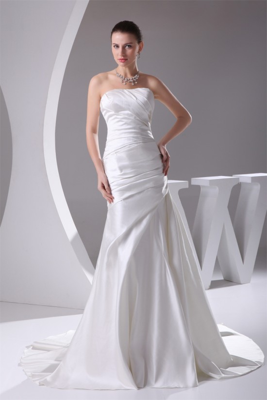 A-Line Soft Sweetheart Sleeveless Satin Most Beautiful Wedding Dresses 2030439 A-Line Soft Sweetheart Sleeveless Satin Most Beautiful Wedding Dresses 2030439