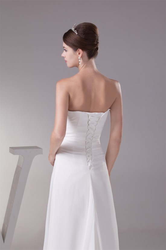 A-Line Strapless Chiffon Silk like Satin New Arrival Wedding Dresses 2030444 A-Line Strapless Chiffon Silk like Satin New Arrival Wedding Dresses 2030444