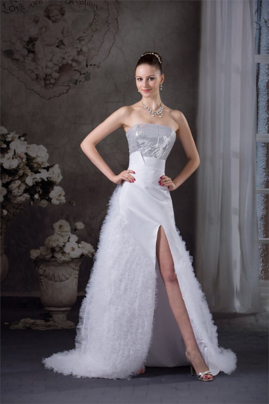 Strapless Satin Lace Organza Fine Netting Sequins Most Beautiful Wedding Dresses 2030451 Strapless Satin Lace Organza Fine Netting Sequins Most Beautiful Wedding Dresses 2030451
