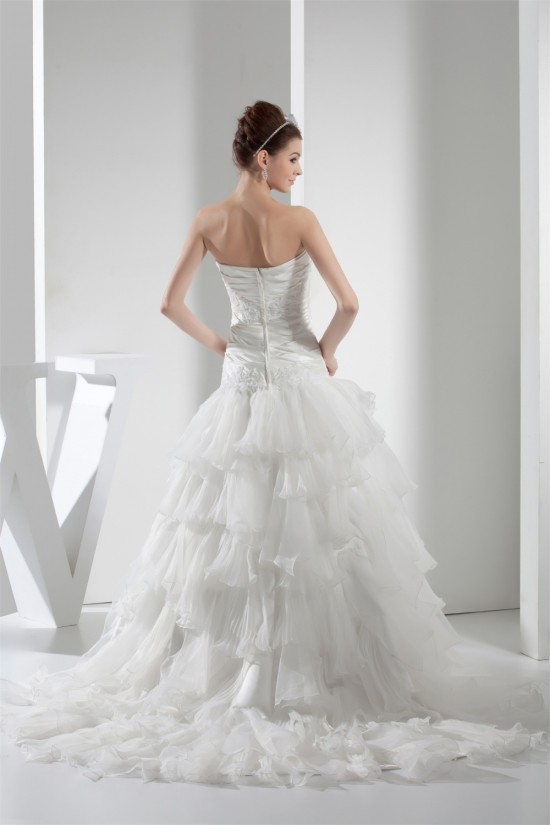 Strapless Satin Lace Organza Wedding Dresses 2030452 Strapless Satin Lace Organza Wedding Dresses 2030452